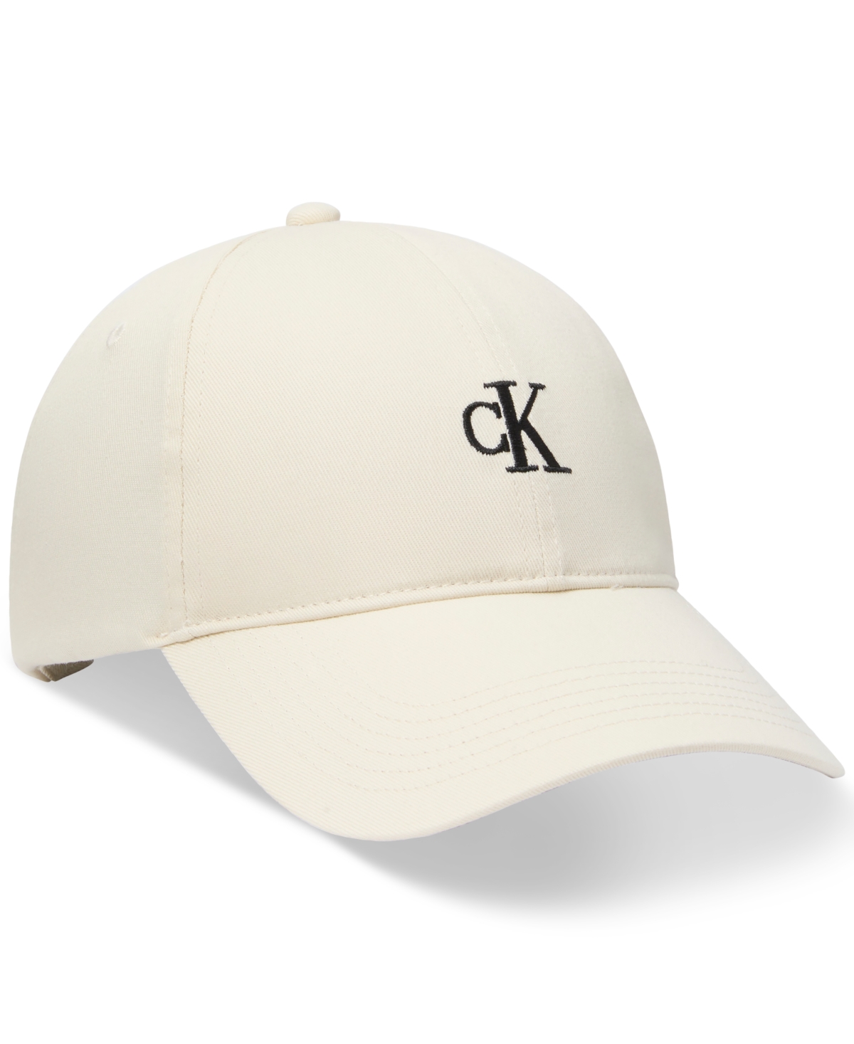Men's Embroidered Small Monogram Twill Baseball Cap - Bone White