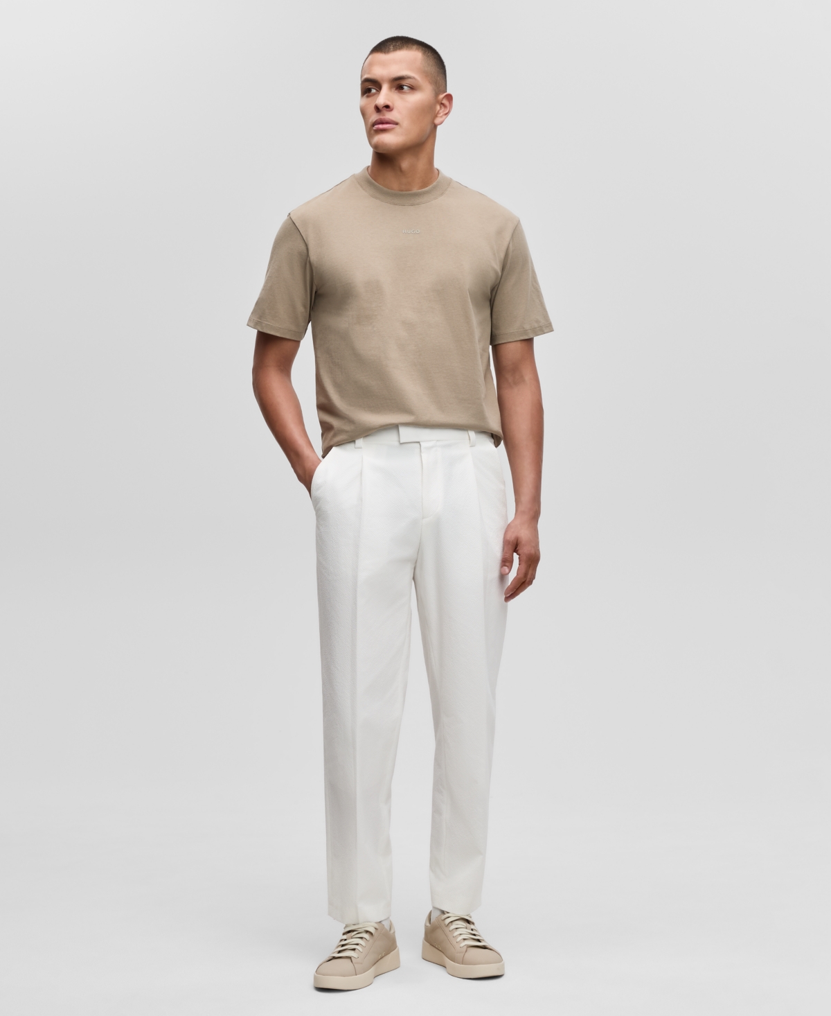 Hugo by Boss Men's Dapolino Relaxed Fit Short Sleeve Crewneck T-Shirt