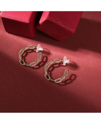 Women's Chainlink Hoop Earrings