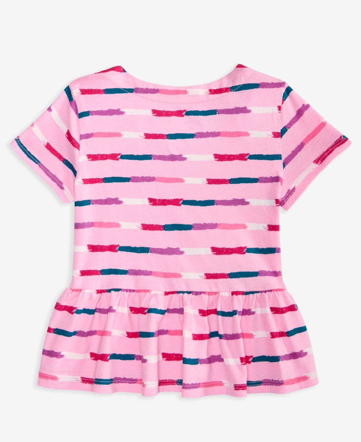 Epic Threads Toddler Girls Crayon Stripe Peplum Top, Exclusively At Macy's In Pink