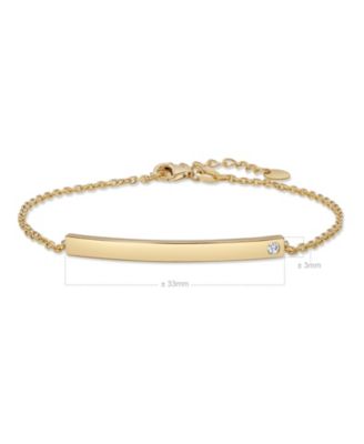 ID Bar Chain Bracelet in , adj to , approx. 3.0 grams.