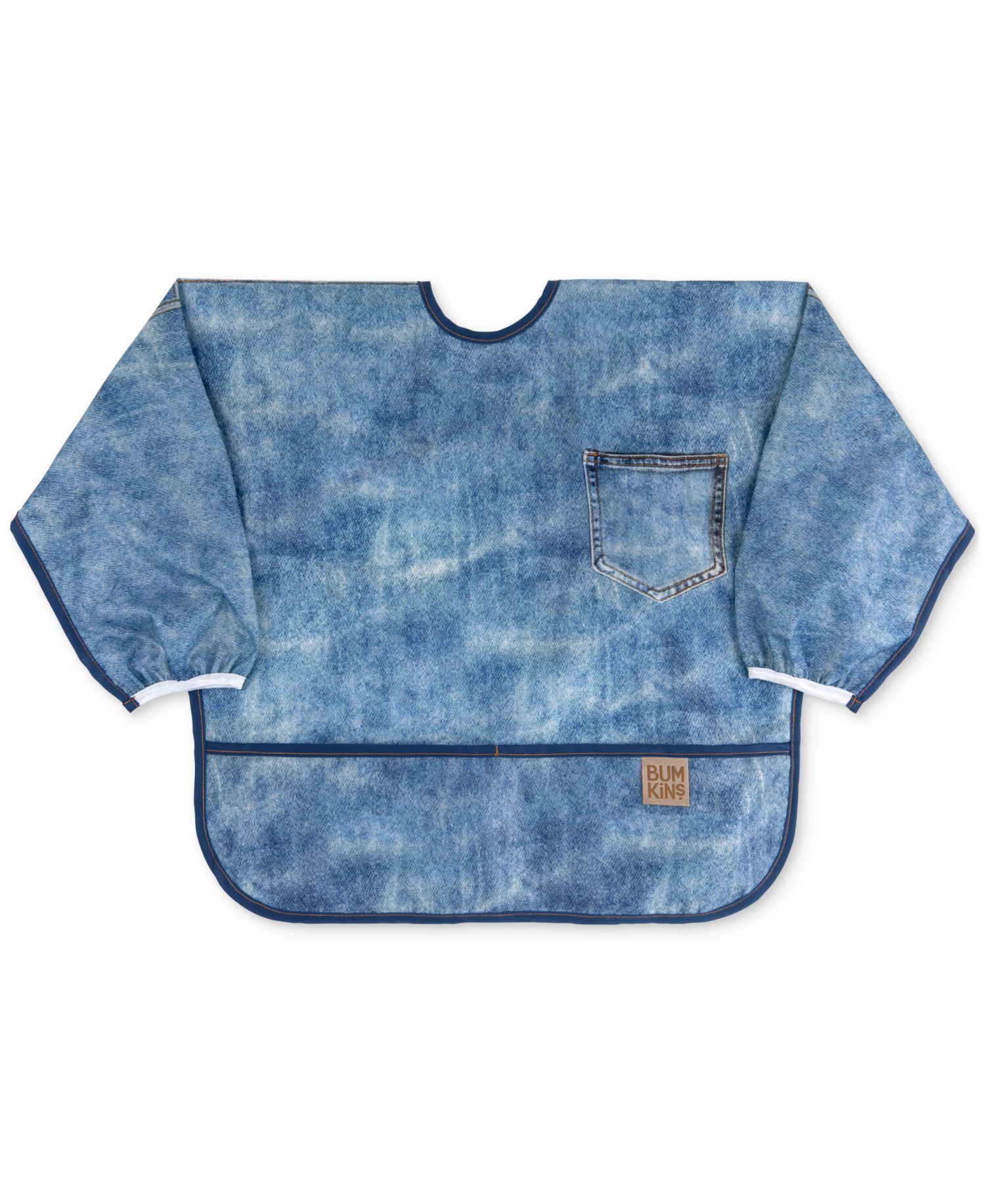 Denim Print Sleeved Bib