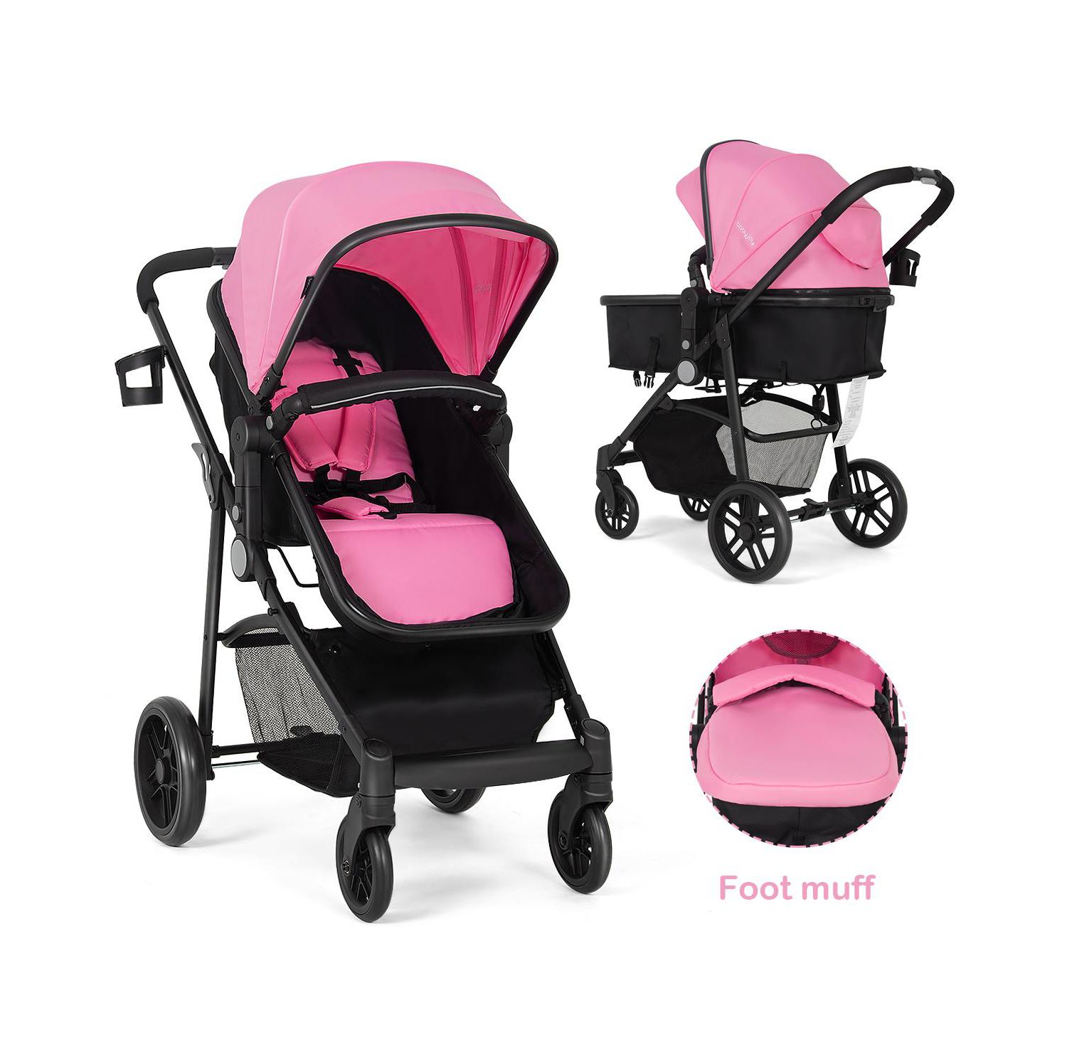 Baby 2 In1 Foldable Stroller Travel Newborn