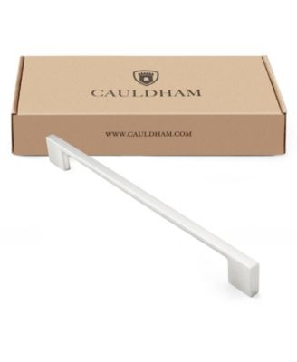 5 Pack Modern Kitchen Cabinet Handles 8.88" Satin Nickel- Cauldham