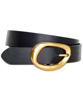 Good American - Women's Classic Faux-Leather Oval Buckle Belt