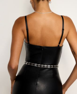 Women's Skinny Faux-Leather Western Belt