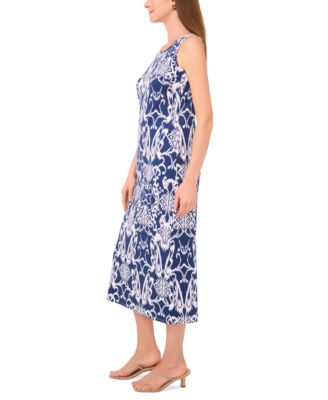 Макси-платье без рукавов с каплевидным вырезом на спине и принтом MSK Petite