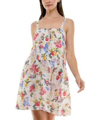 Женское мини-платье Taylor с принтом и заниженной талией без рукавов