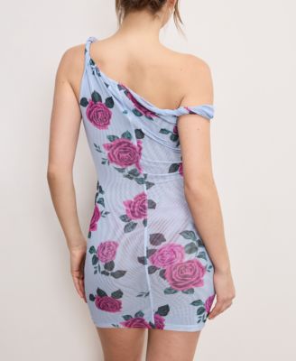 Хорошее американское женское сетчатое платье с цветочным рисунком Twist Dress Cover-Up