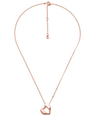 Ожерелье с подвеской в виде сердца из стерлингового серебра Michael Kors с покрытием из розового золота 14 Карат