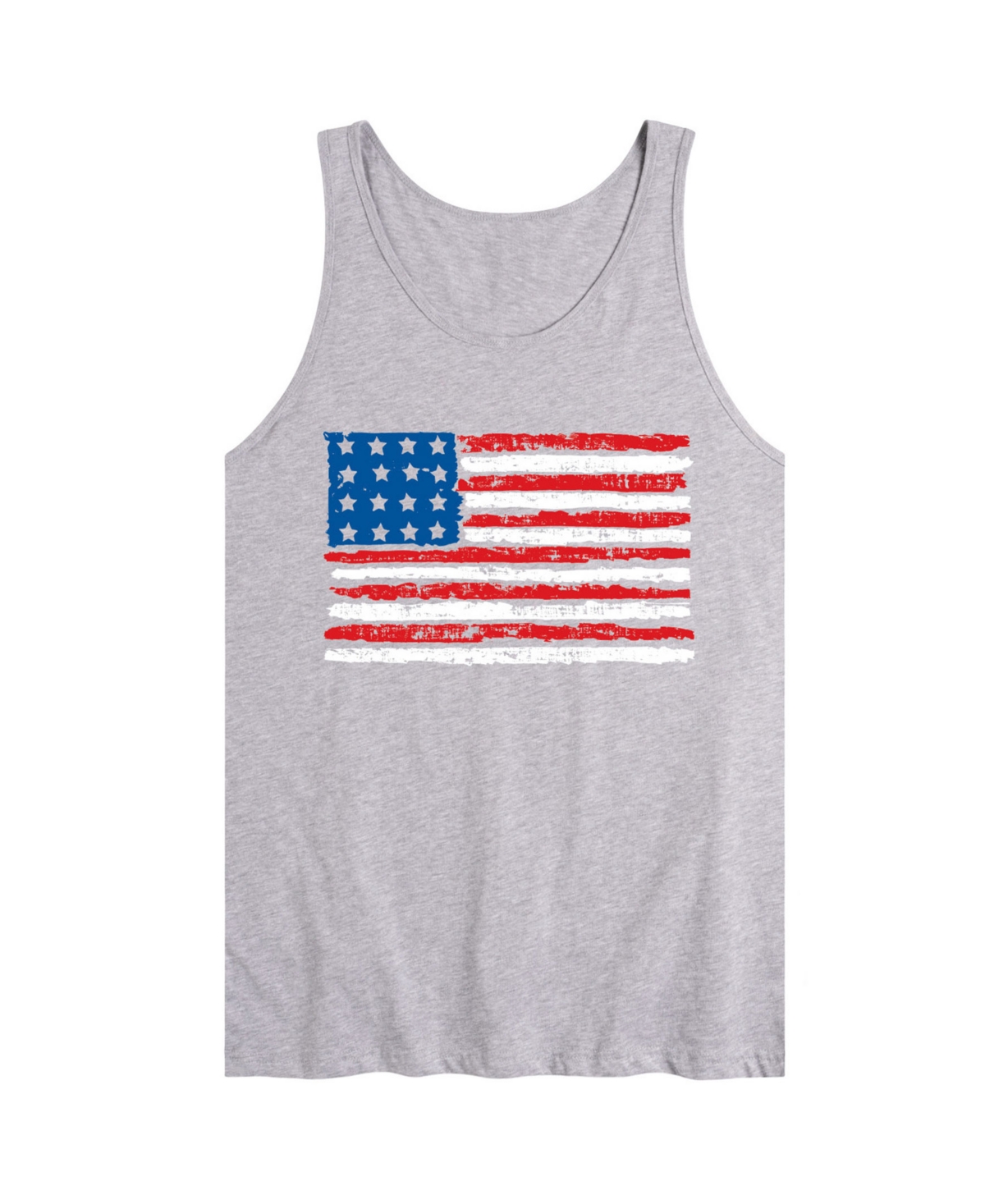 Men's American Flag Sleeveless Tank Top - Gray