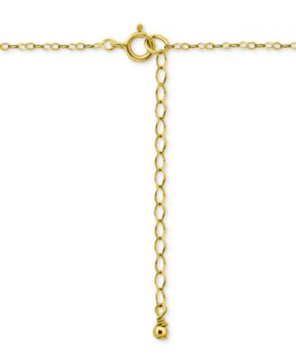 Cubic Zirconia Solitaire Pendant Necklace in 18k Gold-Plated Sterling Silver (also in Sterling Silver), 16" + 2" extender, Exclusively at Macy's