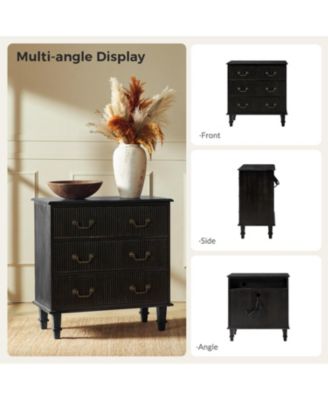 Perry 30"Tall 3-DrawerNightstand