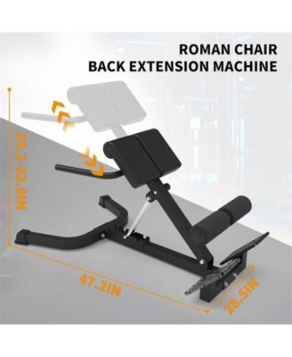 Roman Chair Back Extension, Dual Adjustable Back Extension Bench for Home Gym, Adjustable Back Exercise Machine Weight Capacity 330 Lbs, for Core Workout/Lower Back Pain Relief