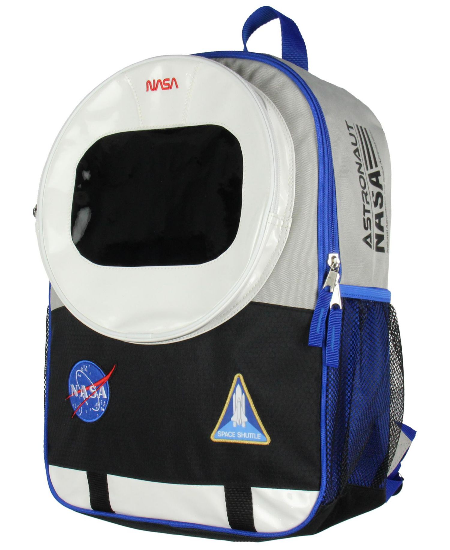 Astronaut 16" Backpack Space Shuttle Meatball Patches Travel Book Bag For Daily Use