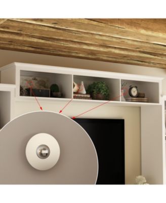 TV stand with top, left and right cabinets, multi-purpose media wooden console, entertainment center with tempered glass