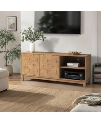 William TV Stand with Push-to-Open Doors