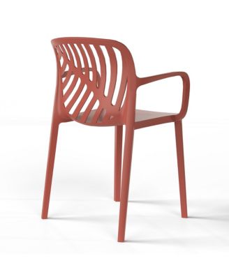 7-Piece Outdoor Metal Rectangle Patio Dining Table Set With Stackable Resin Patio Dining Chairs