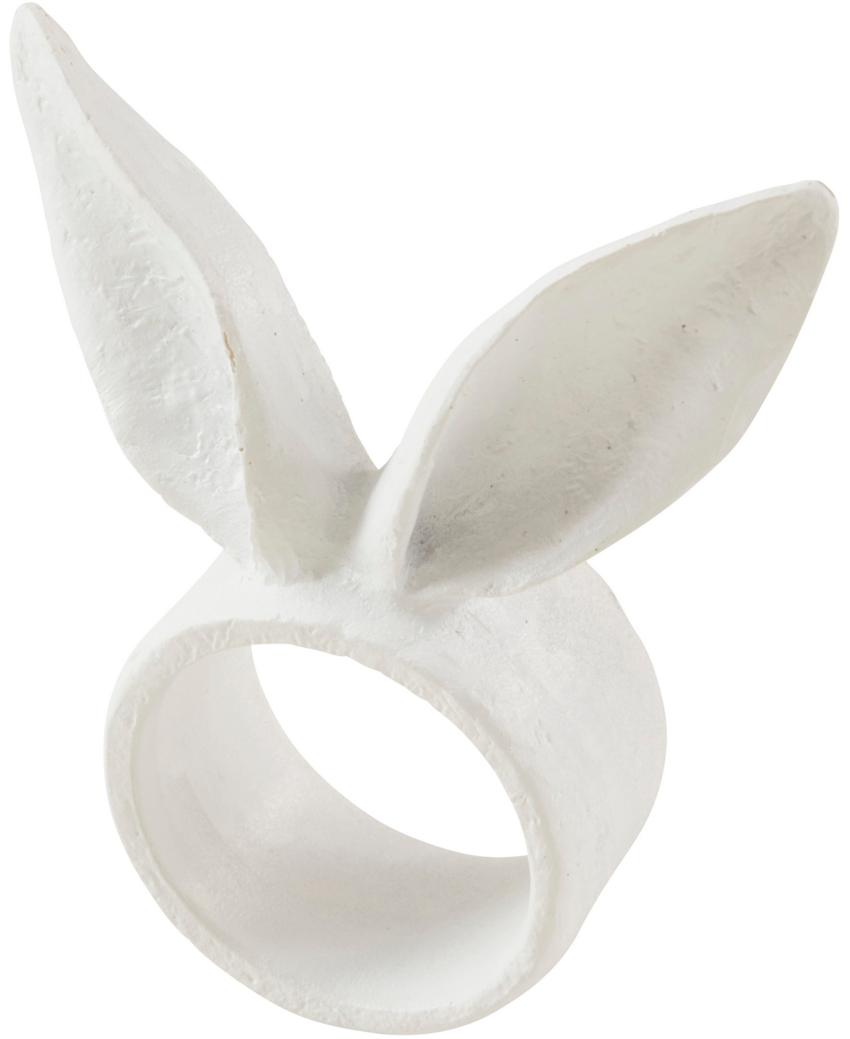 Saro Lifestyle Playful Bunny Ears Napkin Rings, Set Of 4 In White