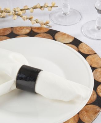 Radiant Capiz Napkin Rings, Set of 4
