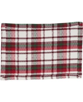 Simple Plaid Cotton Placemats and Napkins, Set of 8