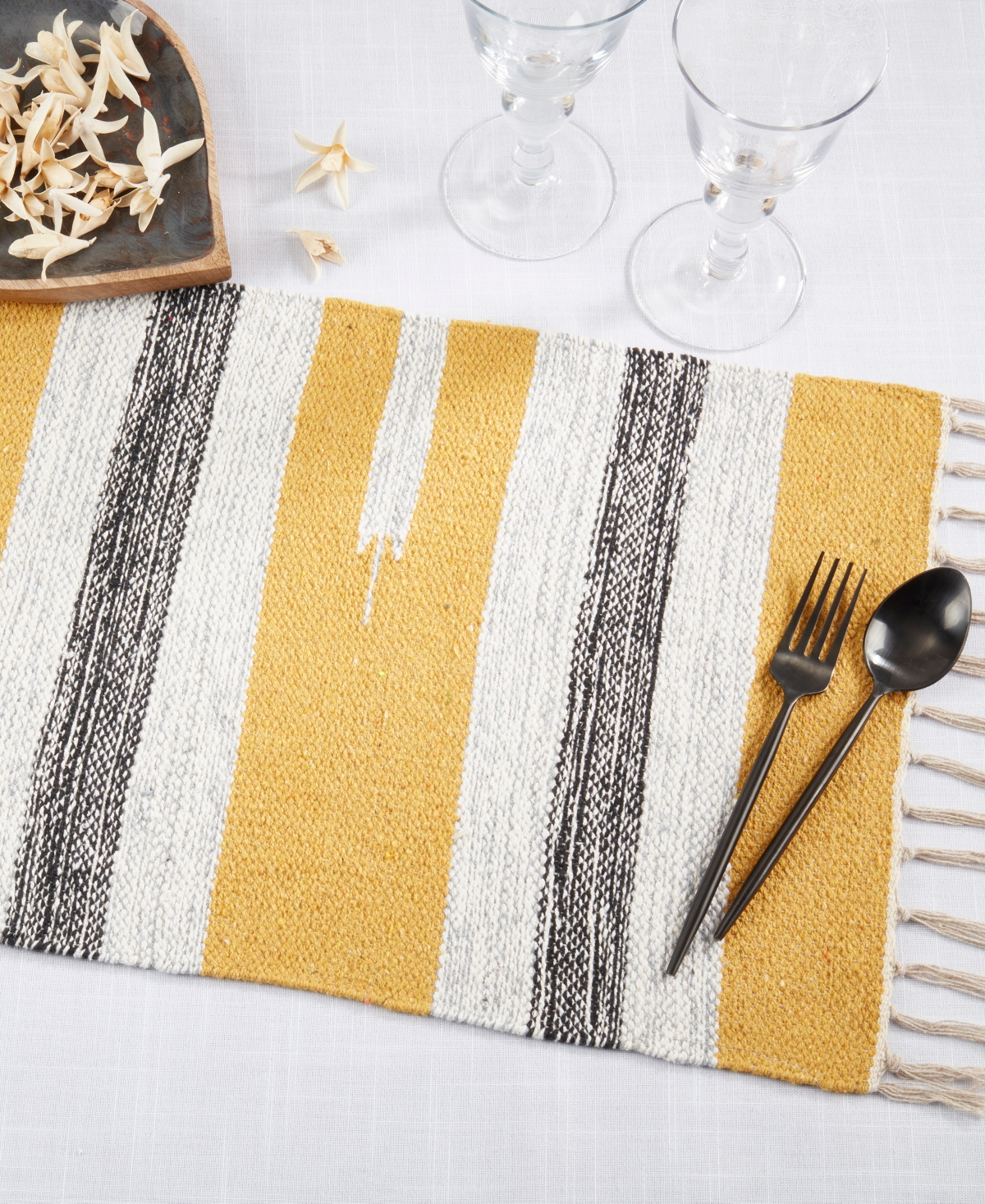 Saro Lifestyle Desert Horizon Placemats, 12" X 18" In Multi