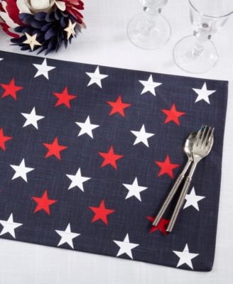 Patriotic Americana Cotton Stars Placemats, 14" x 20"