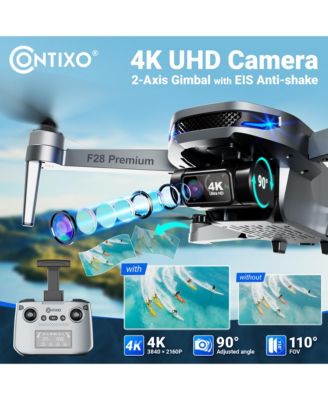 F28-Premium GPS Drone, 4K Camera, 3-Axis Gimbal, 30 Min Flight - Foldable