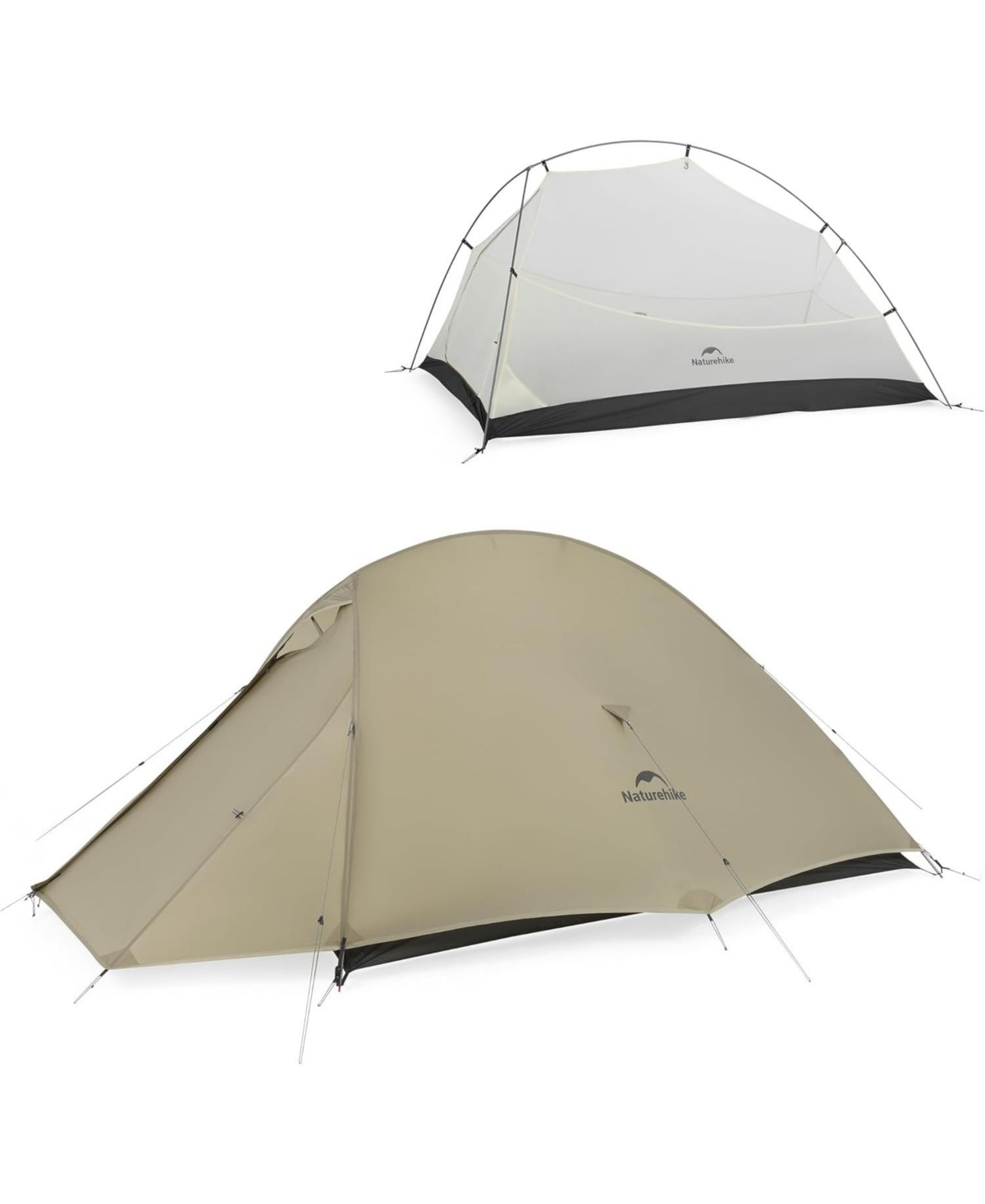2 Person Tent Lightweight Backpacking Tent with Footprint - Free Standing Ultralight Camping Hiking Backpack Tents - Gray