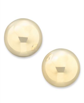 Macy's Gold Ball Stud Earrings (8mm) in 14k Yellow, White or Rose