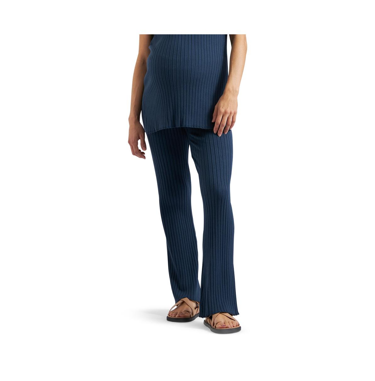 Maternity Ripe Sienna Rib Knit Pant - French navy