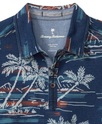 Мужская рубашка поло Tommy Bahama классического покроя цвета индиго Oasis