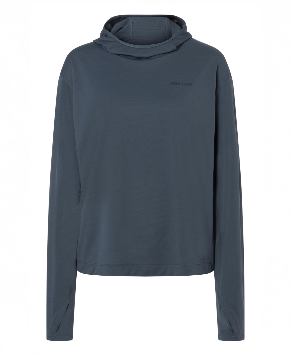 Marmot Women's Air Exchange Upf 50 Hoody Pullover Style Sweatshirt In Thunderhead