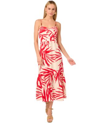 Платье миди без рукавов с принтом Adrianna by Adrianna Papell