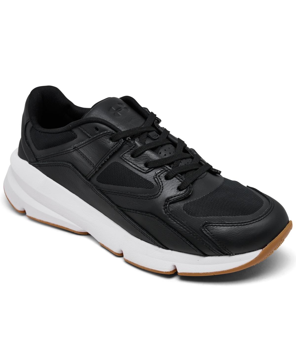Men's Ua Forge 96 Leather Low Casual Sneakers from Finish Line - Black