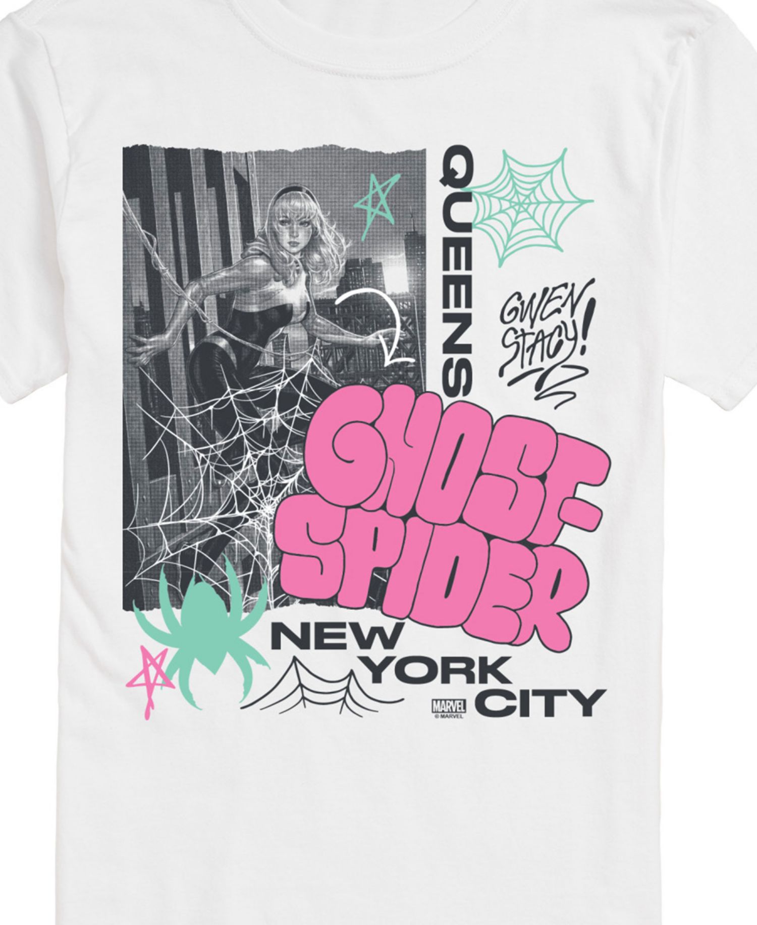 Men's Marvel Ghost Spider Queens Short Sleeve T-Shirt
