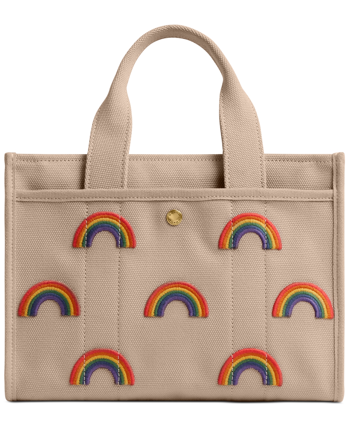 Coach Cargo Tote Bag With Rainbow
