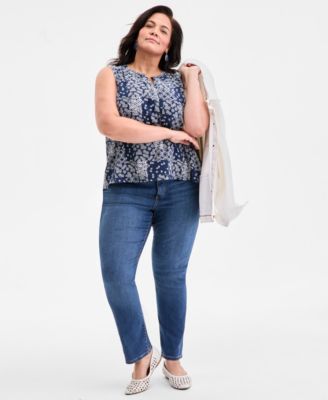 売れ筋商品|||スタイルアンドコー カットソー トップス レディース Plus Size Printed Tank Top, Exclusively at Macy's Patch Blue Style & Co Plus Size Printed Tank Top, Exclusively at Macy's