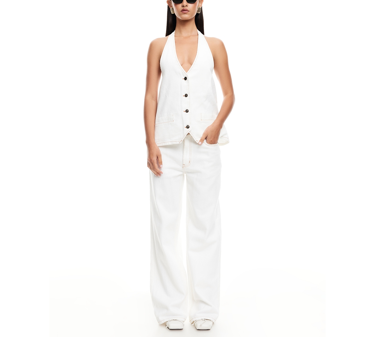 Women's Hills Open-Back Halter Top - Porcelain