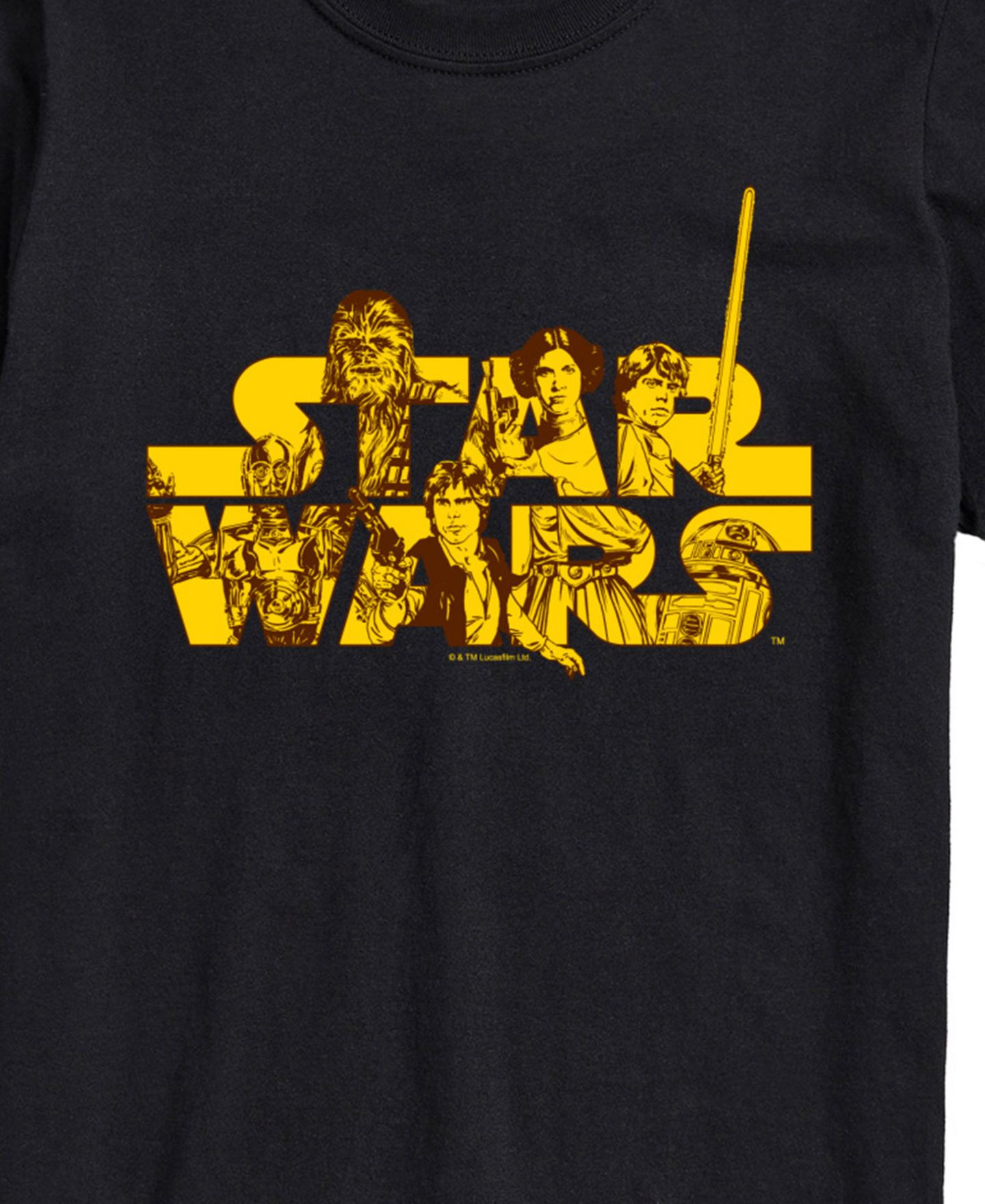 Мужская футболка AIRWAVES Star Wars Character Logo Short Sleeve, цвет: Чёрный — фото 3