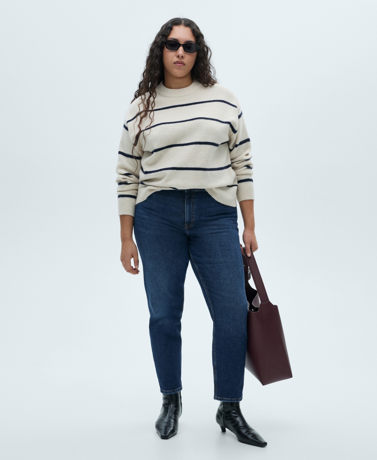 Mango Women's New Mom Comfort High-Rise Jeans