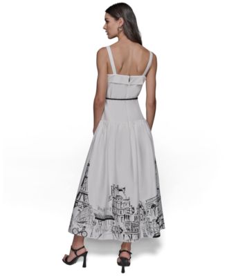 Женское миди-платье Paris Border с поясом-канатом от КАРЛА ЛАГЕРФЕЛЬДА в ПАРИЖЕ