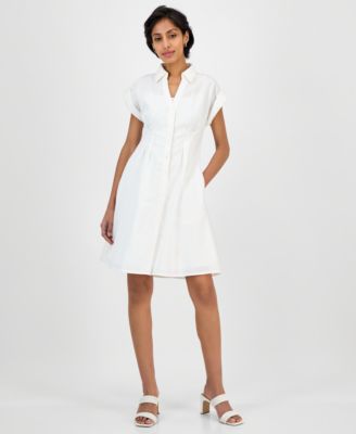 julia jordan - Women's Pintuck-Waist Shirtdress