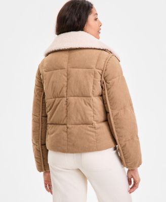 Women's Corduroy Puffer Coat