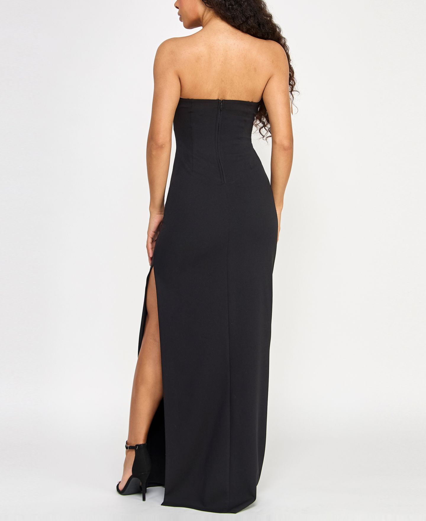 Женские платья SENI & CADE Juniors' Hardware-Trim Strapless Gown, цвет: Чёрный — фото 4