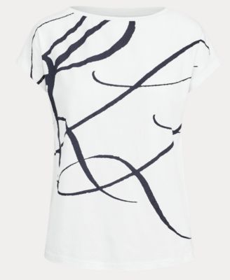Lauren Ralph Lauren Logo-Print Short-Sleeve Top - Macy's