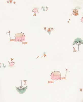 Baby Girls Cotton Bodysuits, 5 Pack  