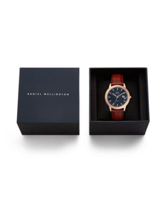 Unisex Automatic Brown Genuine Italian Chrome-Free Leather Watch, 40mm