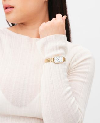 Unisex Analog Gold-Tone Stainless Steel Watch, 20mm