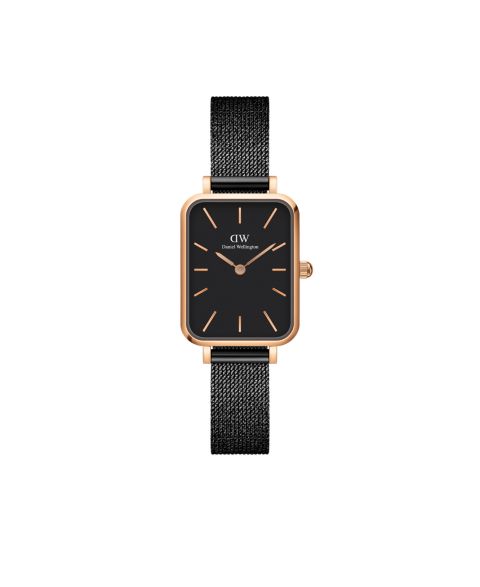 Часы Daniel Wellington Unisex Analog Black Stainless Steel Mesh Watch, 20mm
